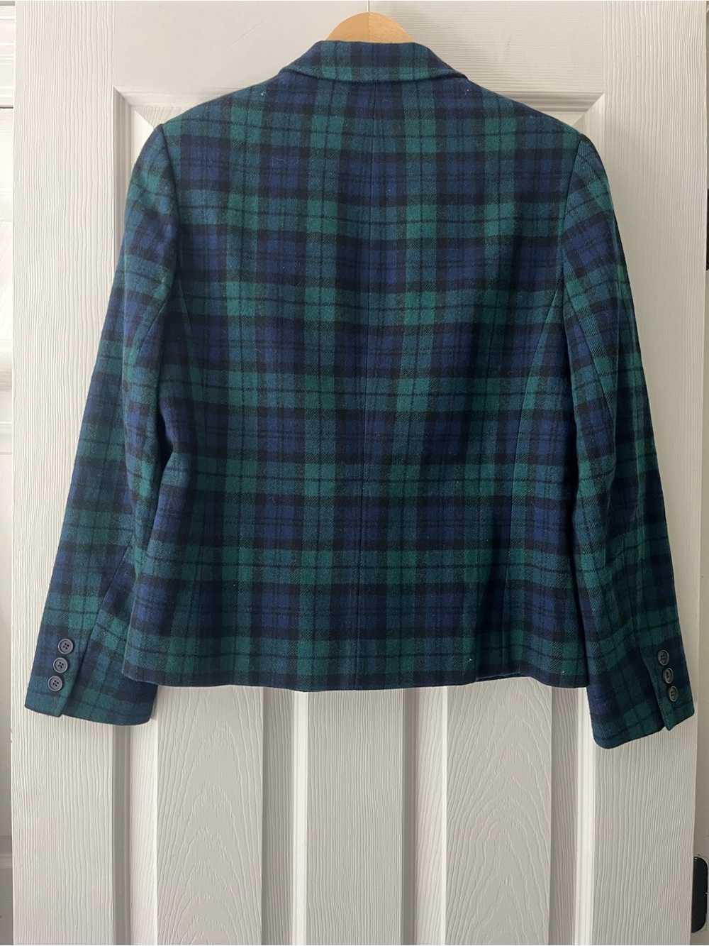 Vintage Pendleton Black Watch Plaid Wool Blazer Jacket Size 10 - Picture 6 of 6